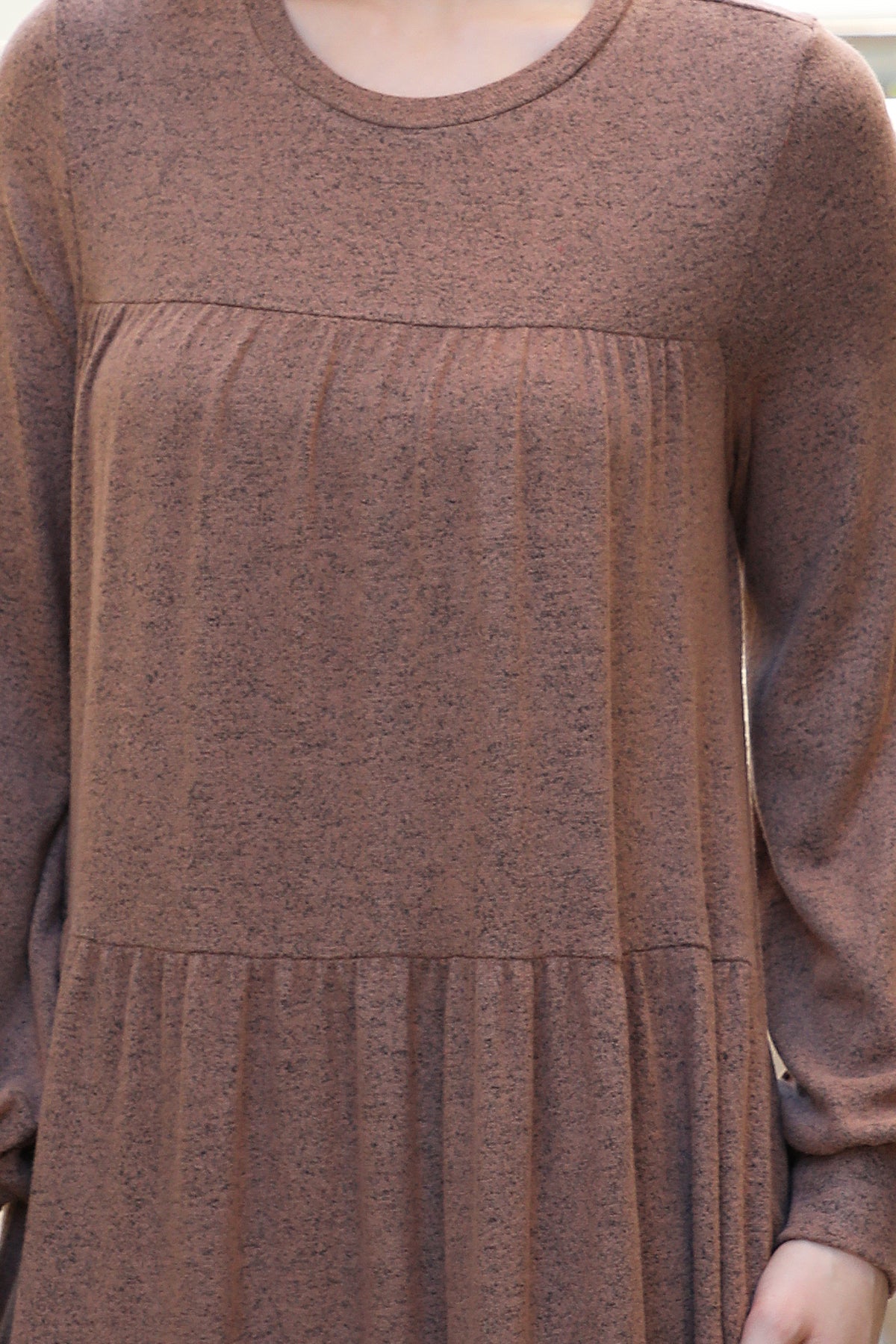 Long Sleeve Tiered Mini Dress with Pockets