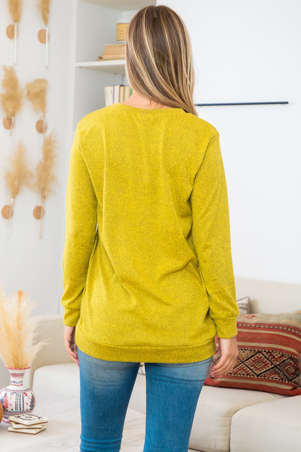 Long Sleeve Round Neck Pullover Top