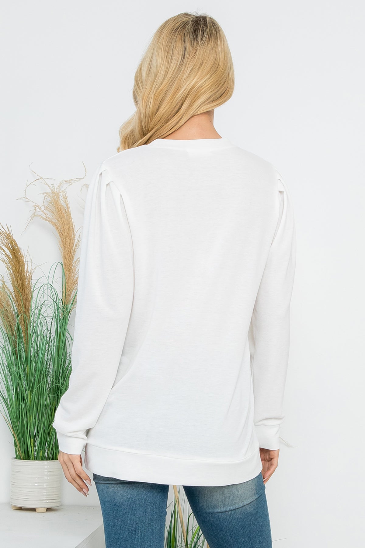 French Terry Long Sleeve Top
