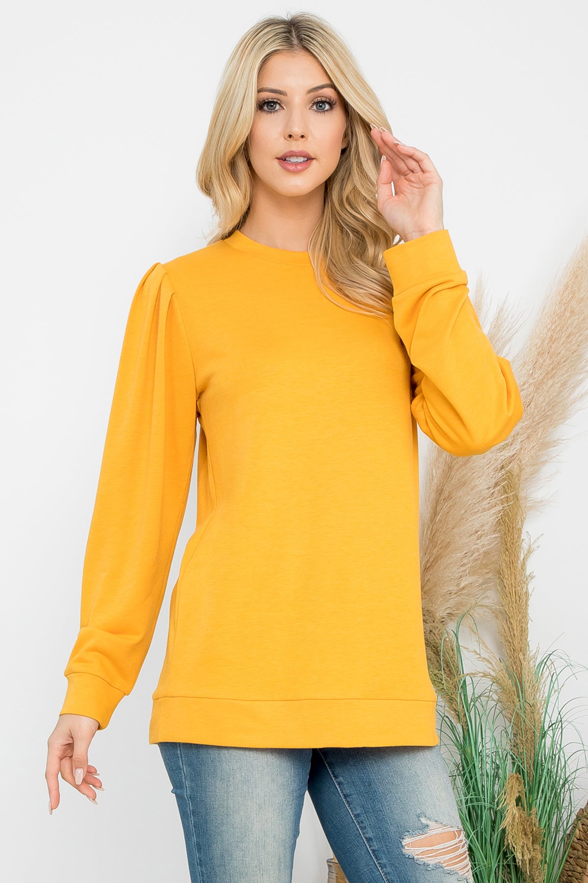 French Terry Long Sleeve Top