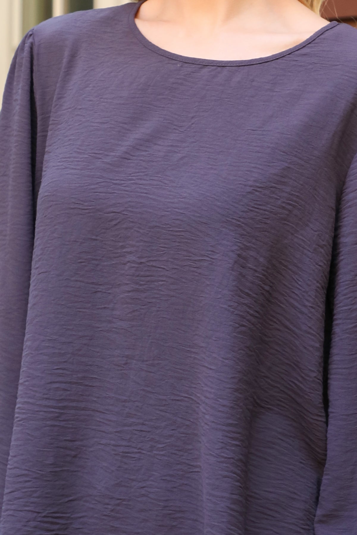 Puff Long Sleeve Solid Top