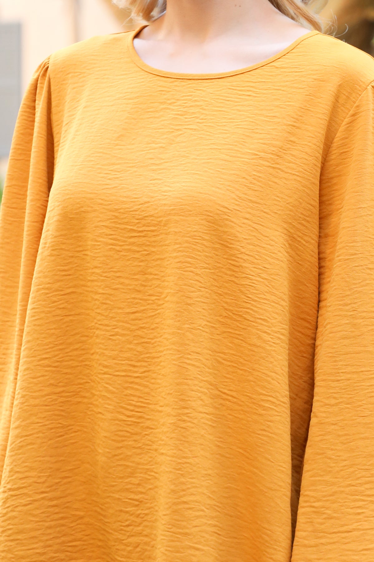 Puff Long Sleeve Solid Top