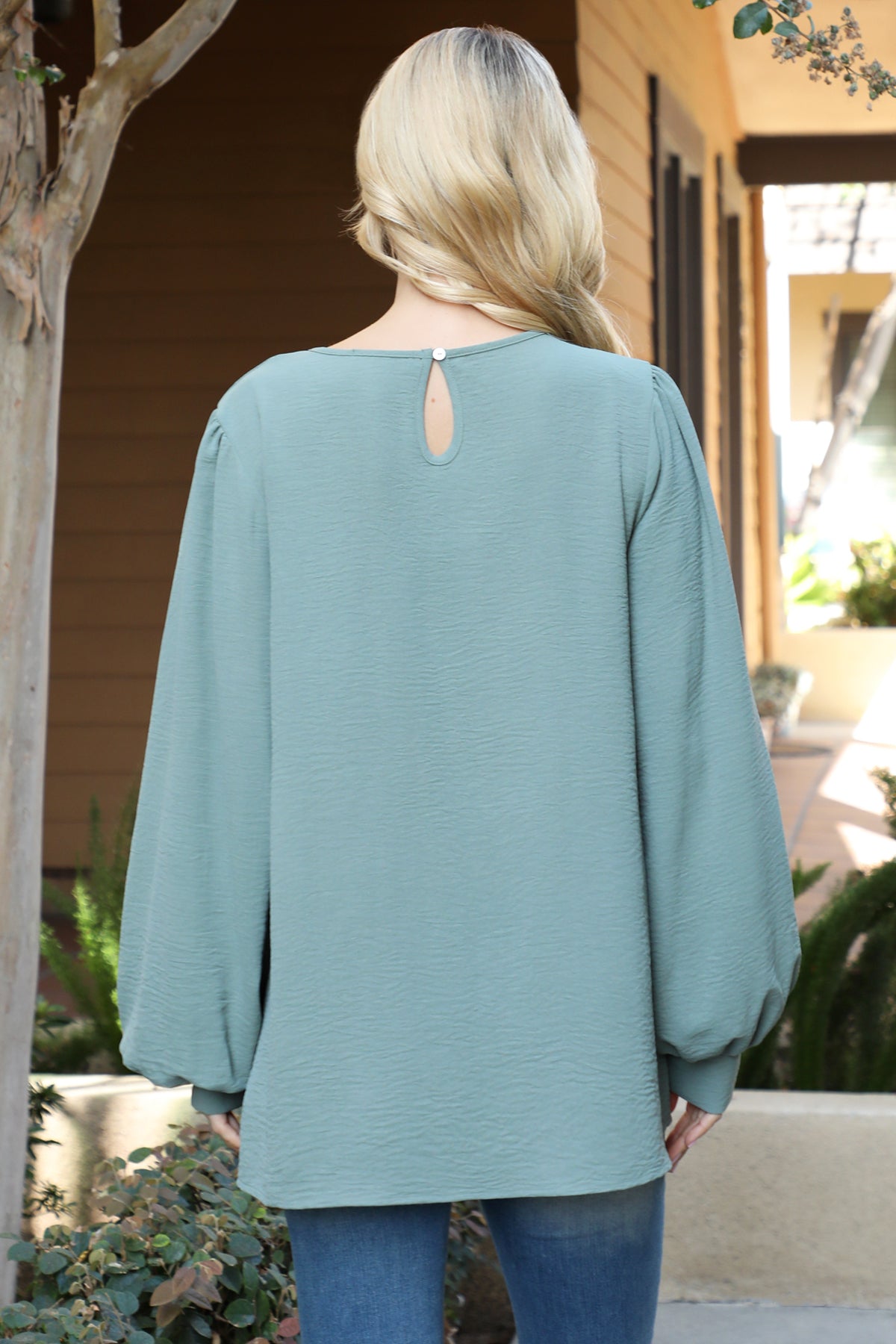 Puff Long Sleeve Solid Top