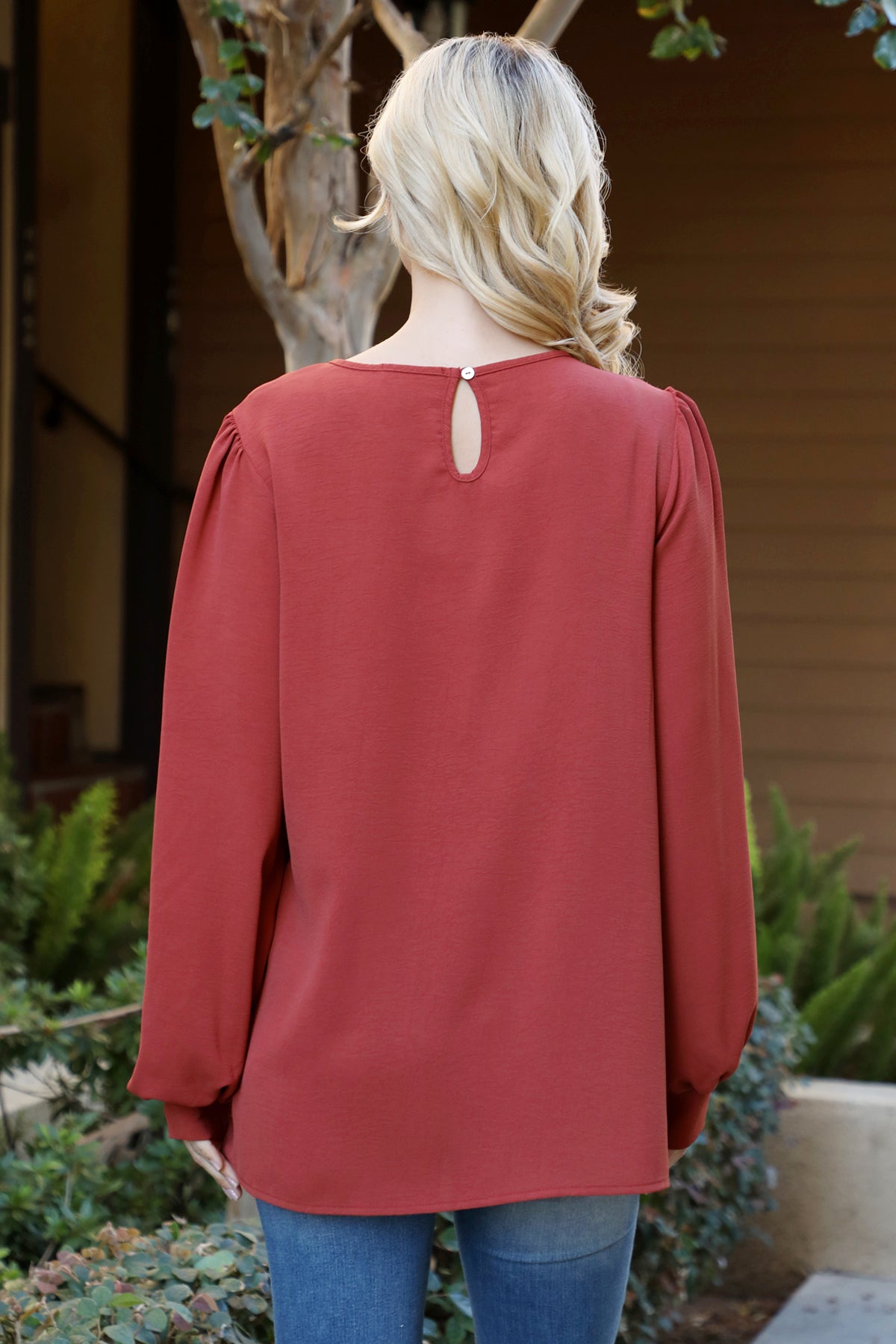 Puff Long Sleeve Solid Top