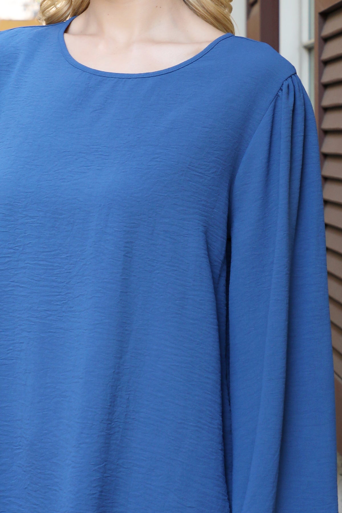 Puff Long Sleeve Solid Top