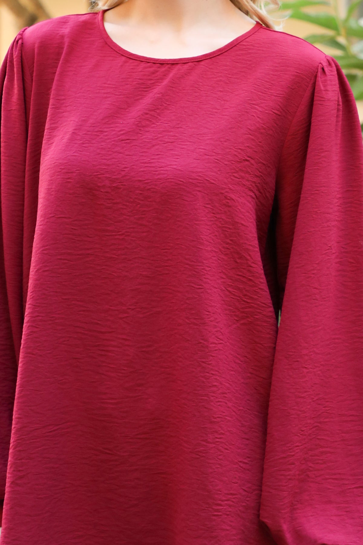 Puff Long Sleeve Solid Top