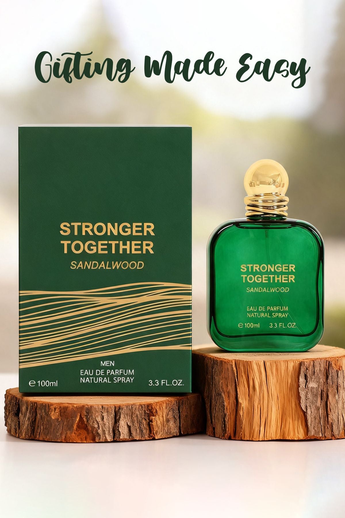 Stronger Together Sandalwood Spray Perfume Eau De Parfum For Men And Women 100ML/3.3FL.OZ.