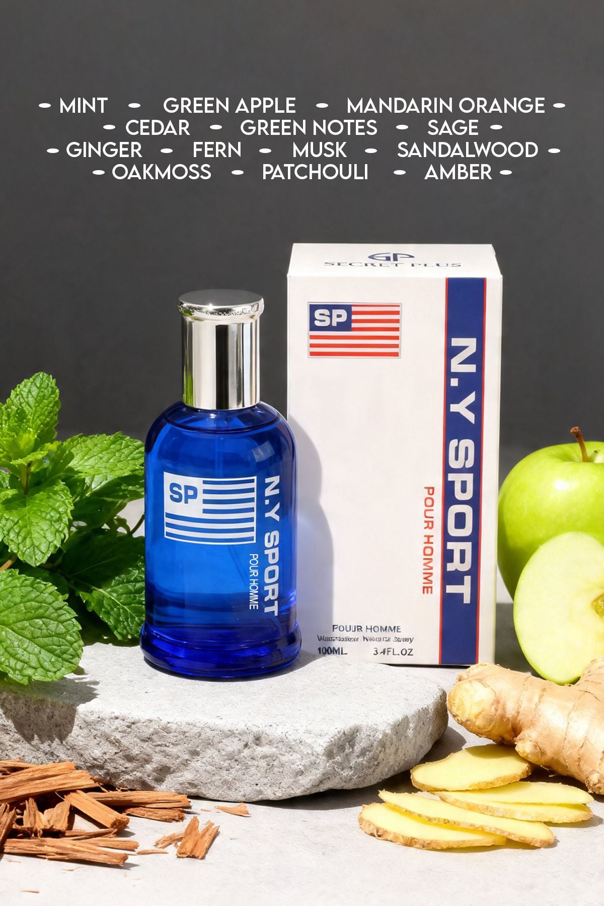 N.Y Sport Pour Homme Spray Perfume Eau De Parfum For Men - 100ML/3.4FL.OZ
