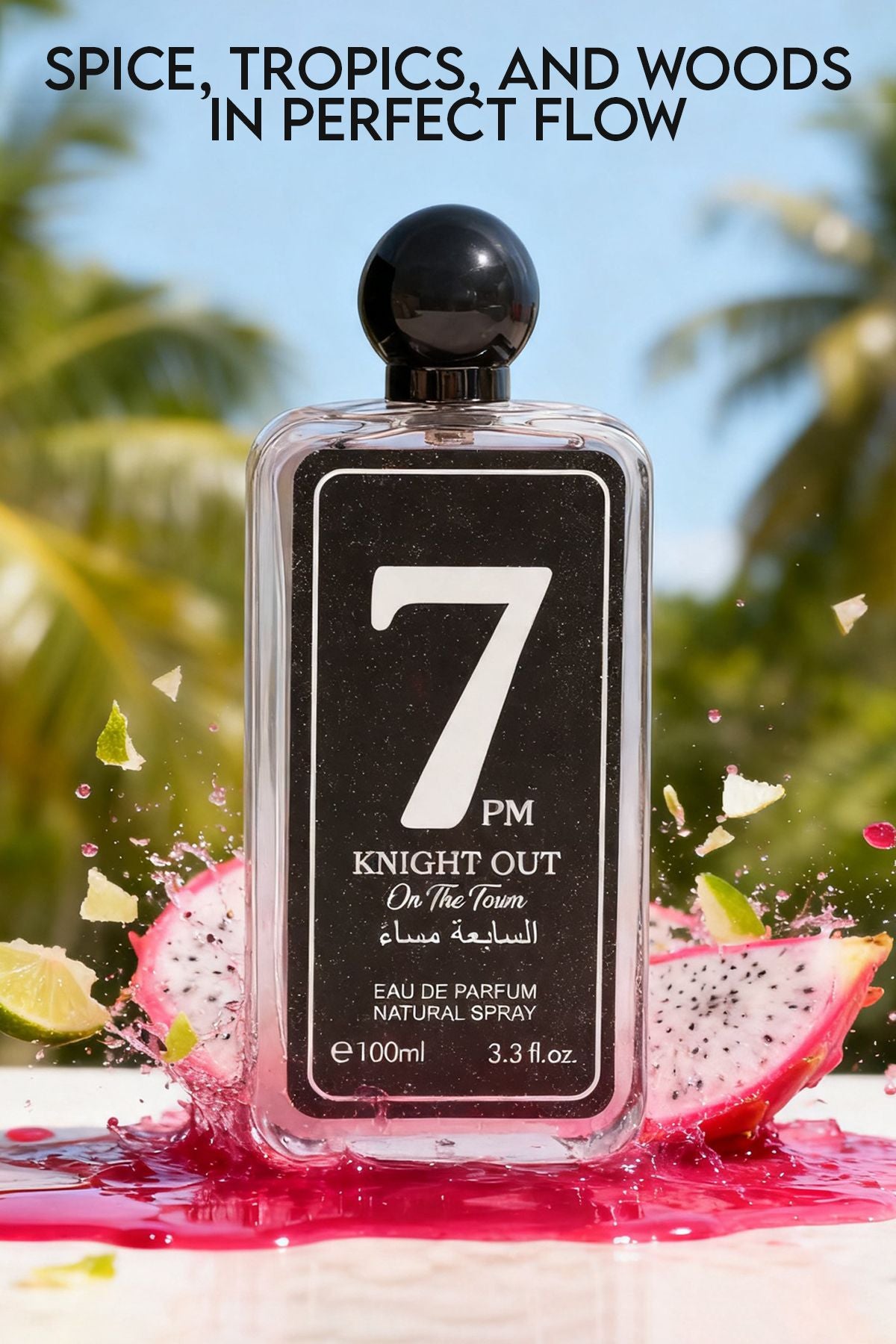 7 PM Knight Out On The Town Spray Perfume Eau De Parfum For Men And Women 100ML/3.3FL.OZ.