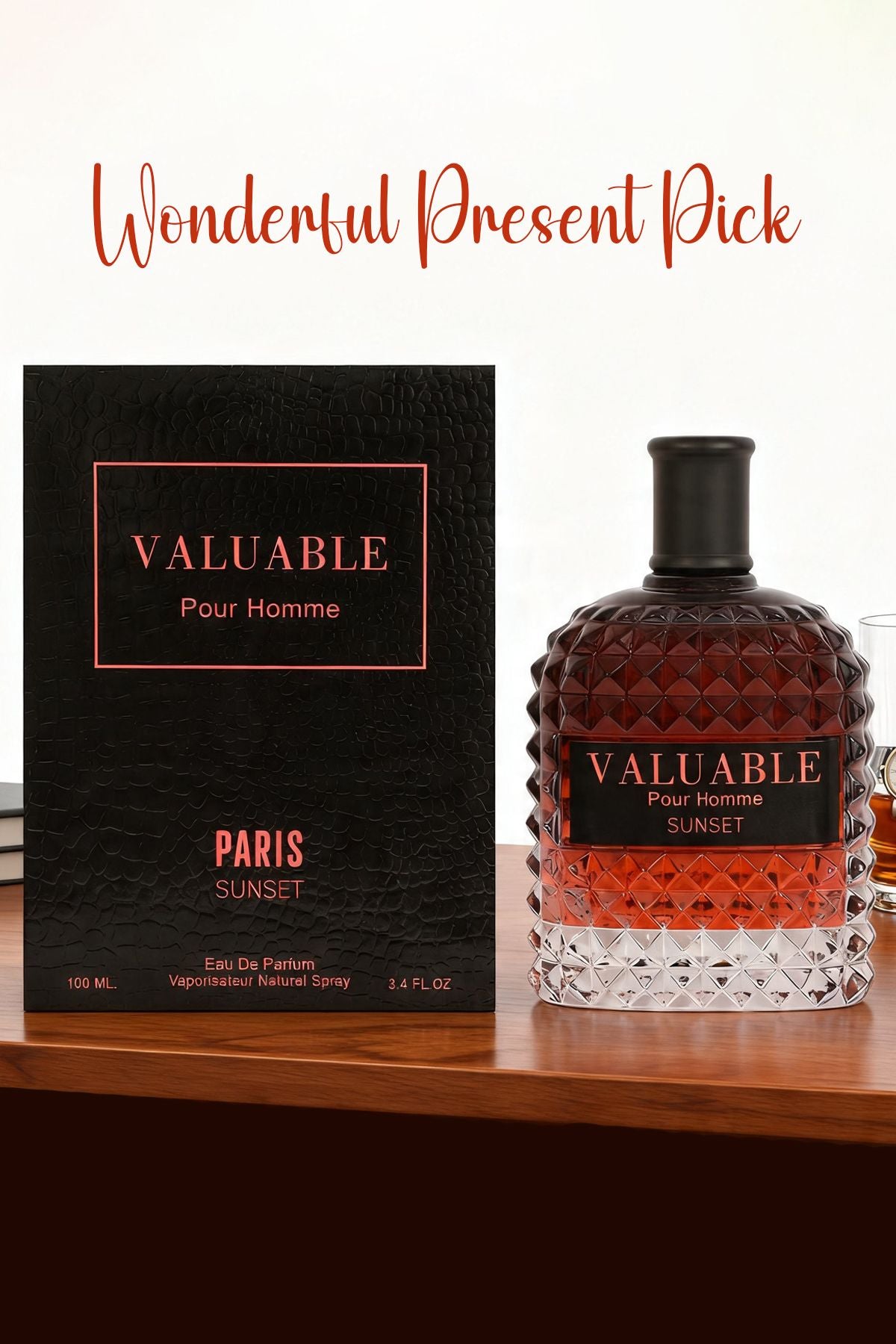 Valuable Pour Homme Paris Sunset Spray Perfume Eau De Parfum For Men 100ML/3.4FL.OZ.