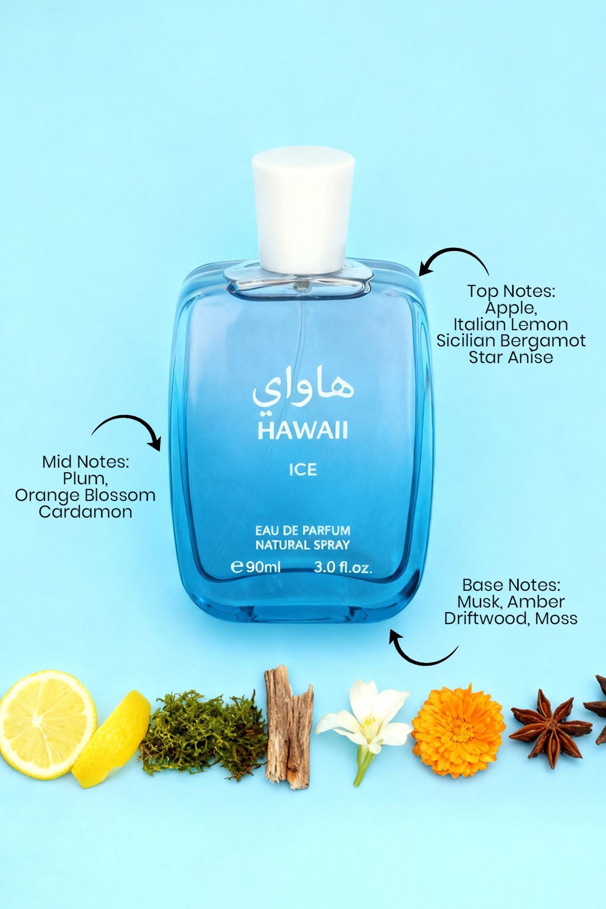 Hawaii Ice Spray Perfume Eau De Parfum For Men 90ML/3.0FL.OZ.