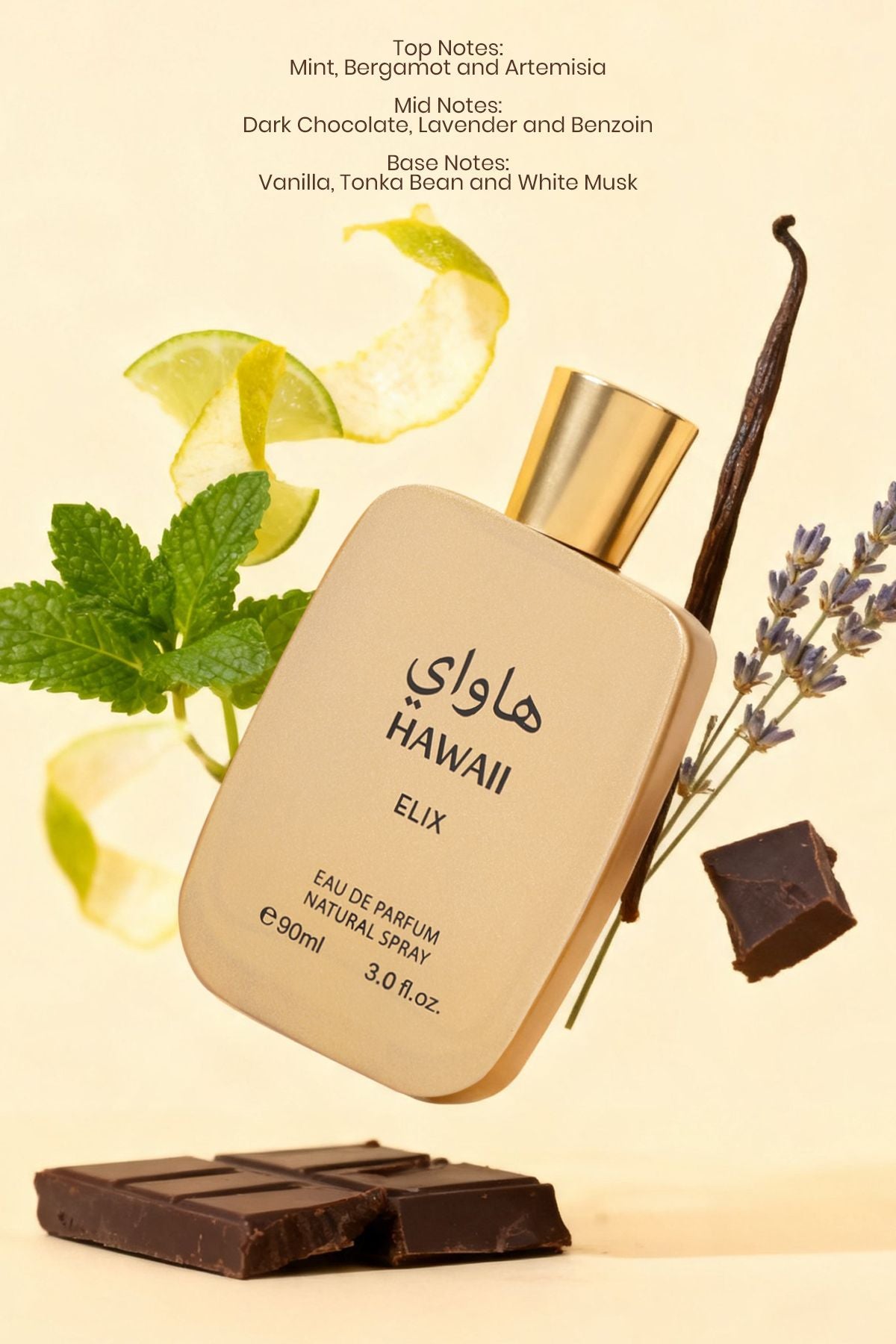Hawaii Elix Spray Perfume Eau De Parfum For Men And Women - 90ML/3.0FL.OZ.